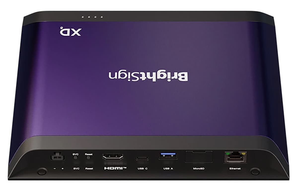 BrightSign XD1036 touch screen media player with live data feeds support