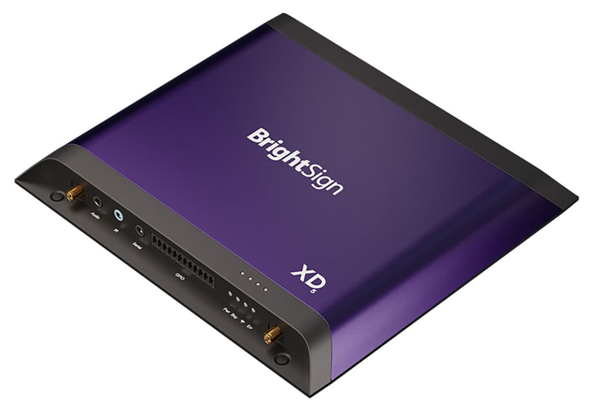 BrightSign XD1036 touch screen media player with power over ethernet option for easier setup 