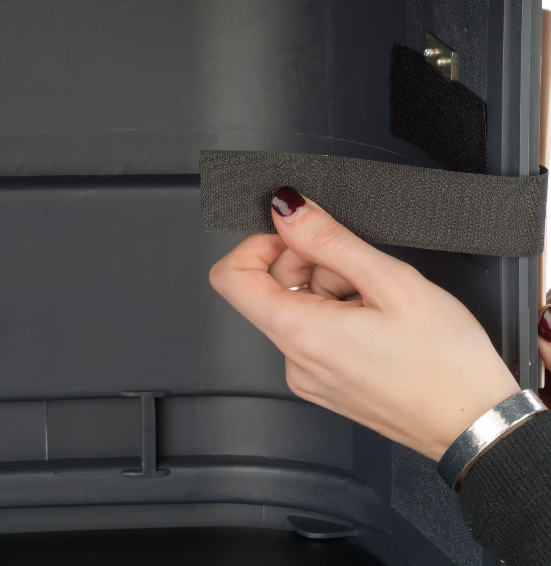 Storage case counter kit with graphic being attached
