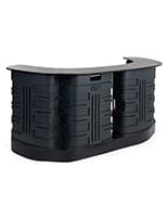 Trade show case to counter display with hard shell exterior