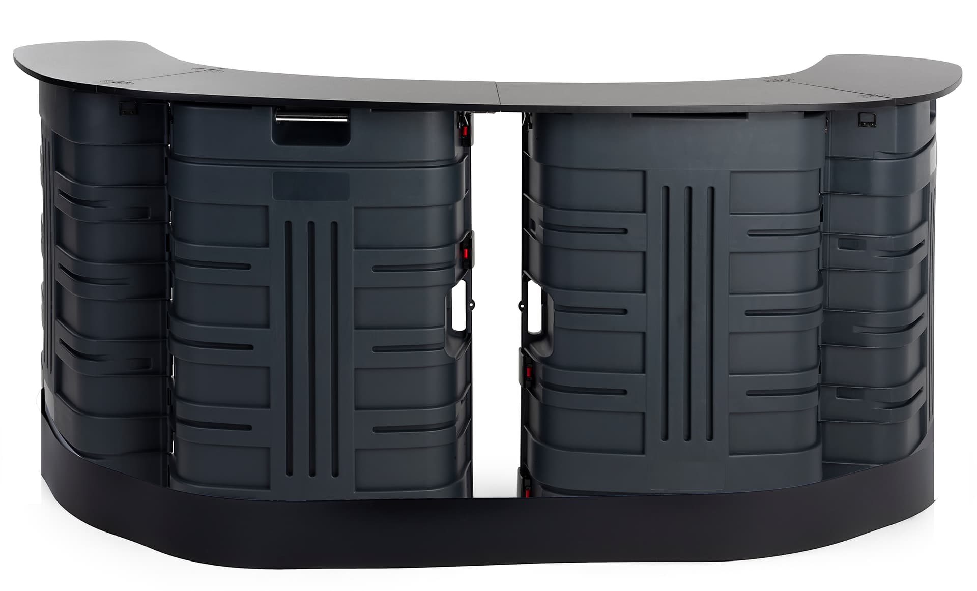 Trade show case to counter display without custom graphic