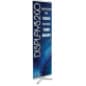 Banner Stand with 24”w Custom Graphics, Adjustable Height - Silver