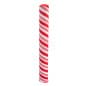 Slip-On Holiday Bollard Cover, Stretch Polyester w/ Elastic Opening - Red Candy Cane