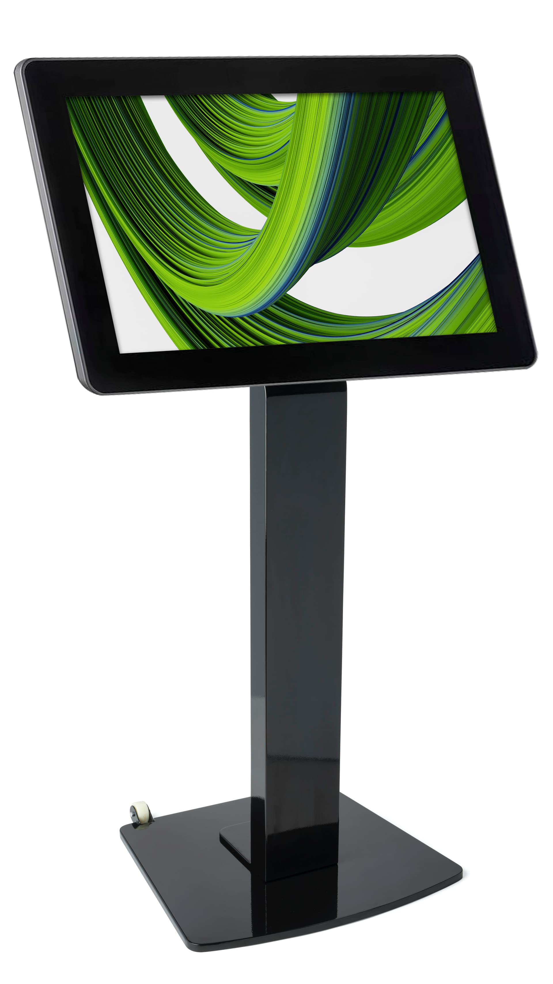 LCD touch screen display with robust floor stand