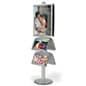 Floor Standing Poster Holder with 2 Literature Trays, Double-Sided
