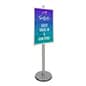 Floor Standing Poster Holder, Snap Frame, Single-Sided, Round Base