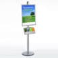 Floor Stand Poster Holder with Brochure Holder, Single-Sided