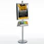 Floor Stand Poster Holder with Brochure Holder, Double-Sided