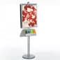 Floor Stand Poster Holder with Brochure Holder, Double-Sided