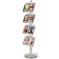 Tiered Literature Floor Stand, Height Adjustable, 18"w