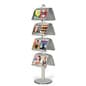 Tiered Literature Floor Stand, Height Adjustable, 18"w