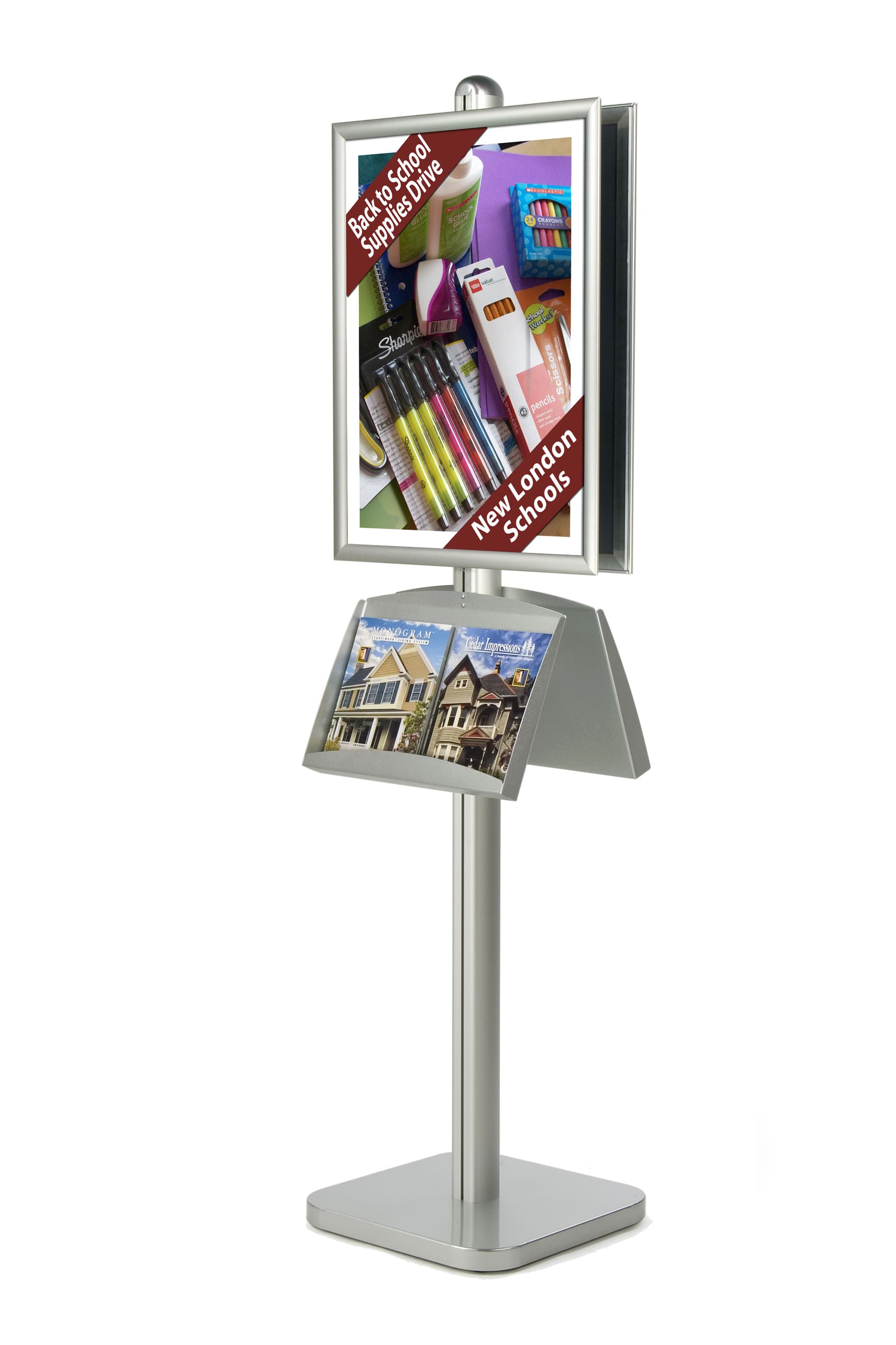 poster literature stand