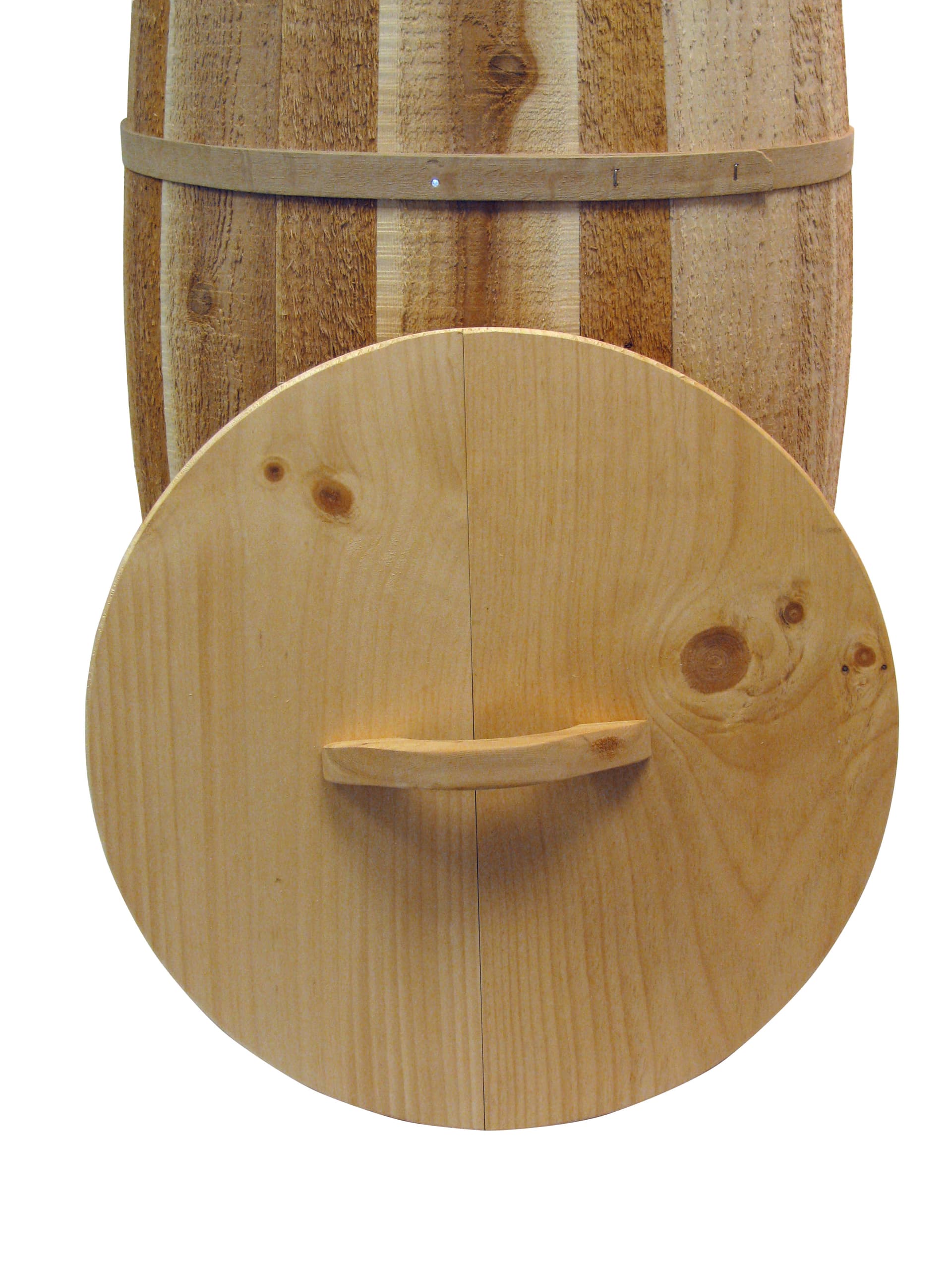 Covered Cedar Barrel
