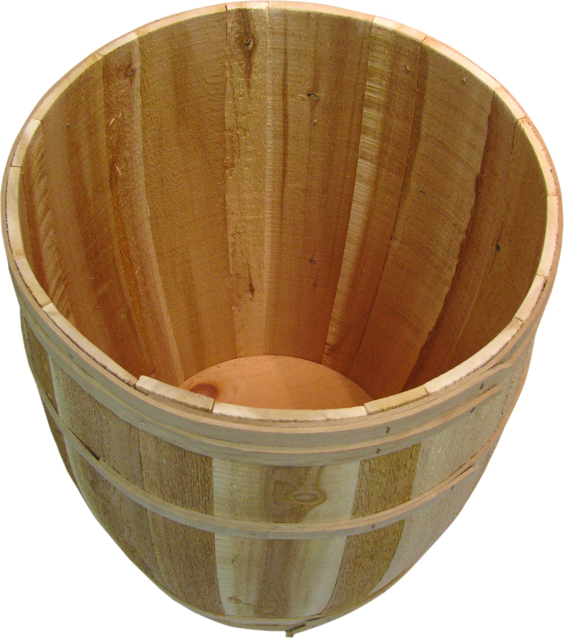 Covered Cedar Barrel