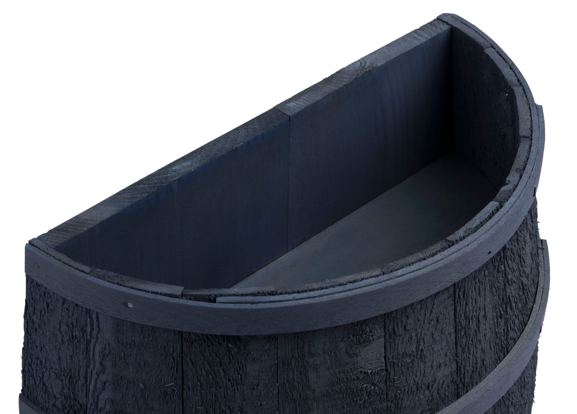 Navy Blue Barrel Display | False Bottom | Displays2Go