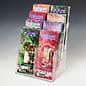4-Tiered Brochure Holder, 4"w, 8 Pockets, Tabletop - Clear