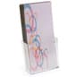 Acrylic Brochure Holder, 4"w, Tabletop, Single Pocket - Clear