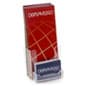Acrylic Brochure Holder, 4"w, Tabletop, with Business Card Pocket - Clear