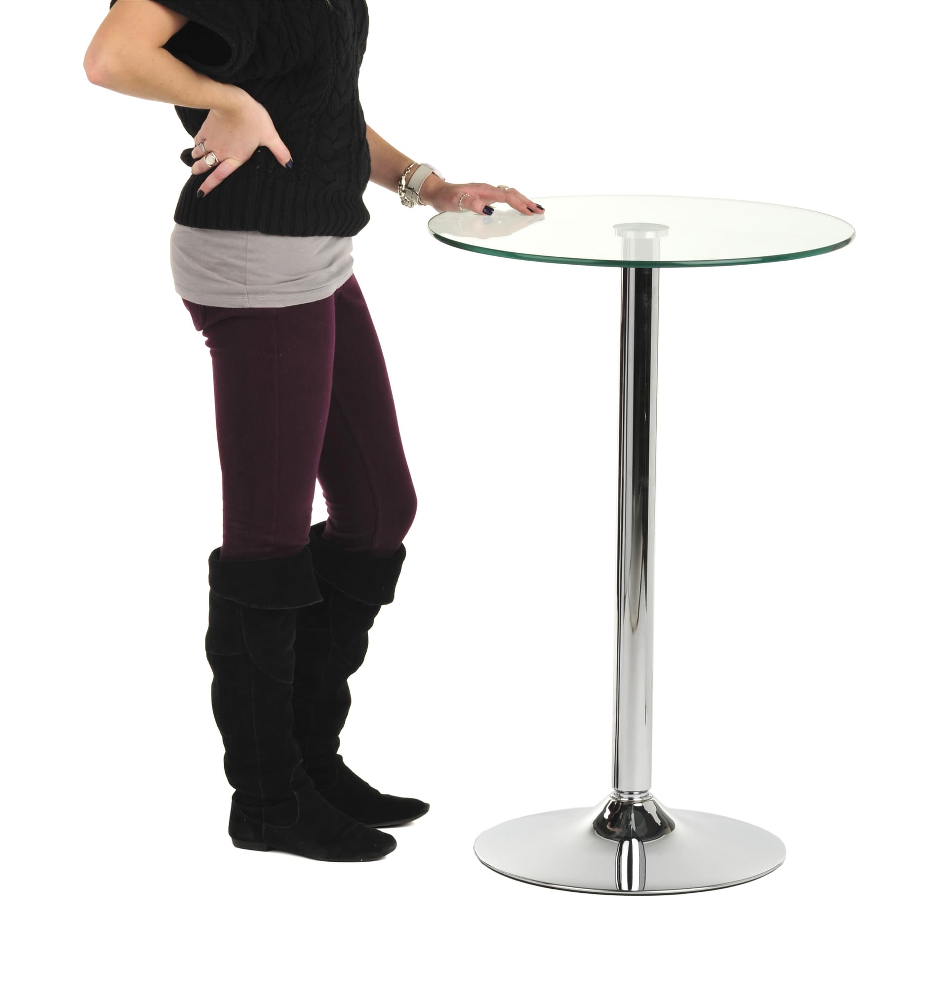 Glass High Top Table