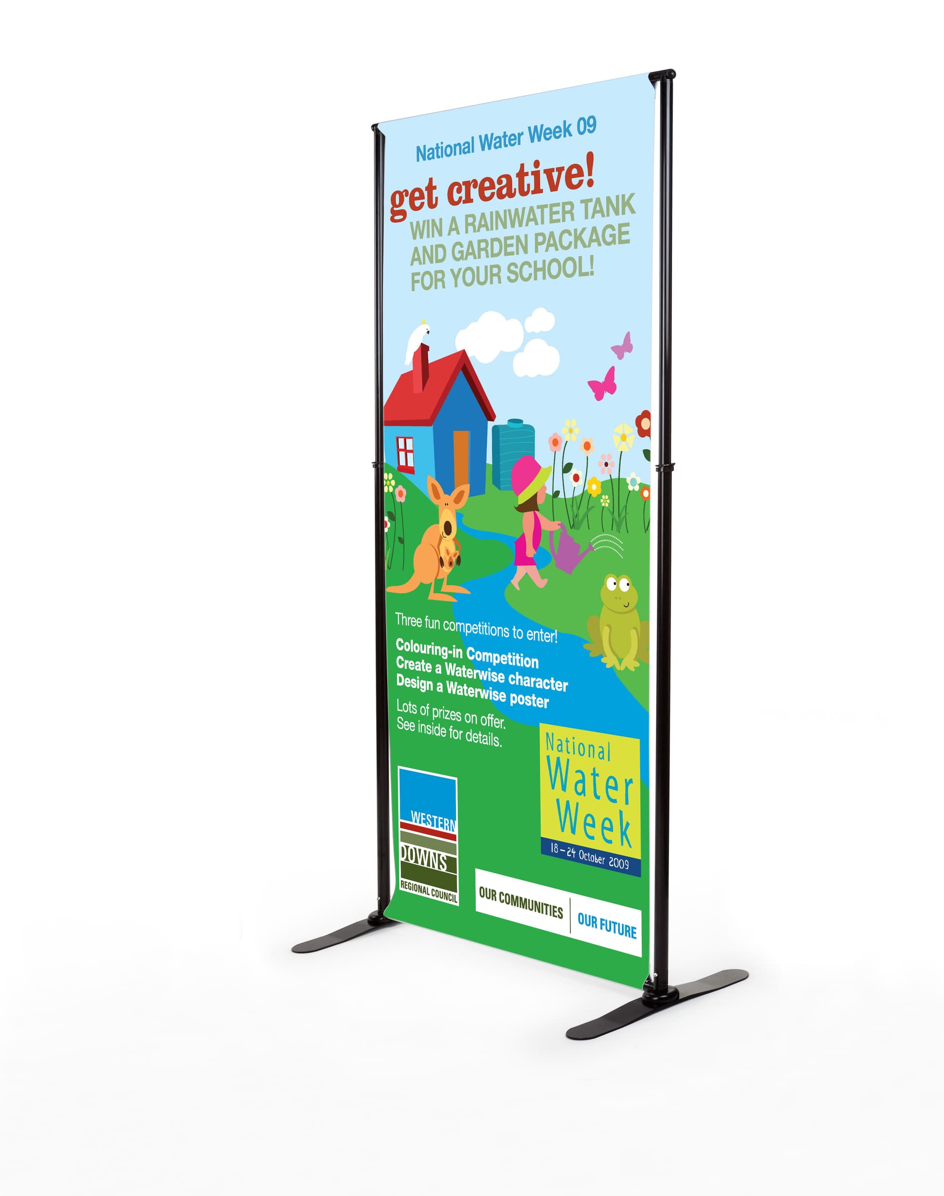 Telescopic Banner Stand