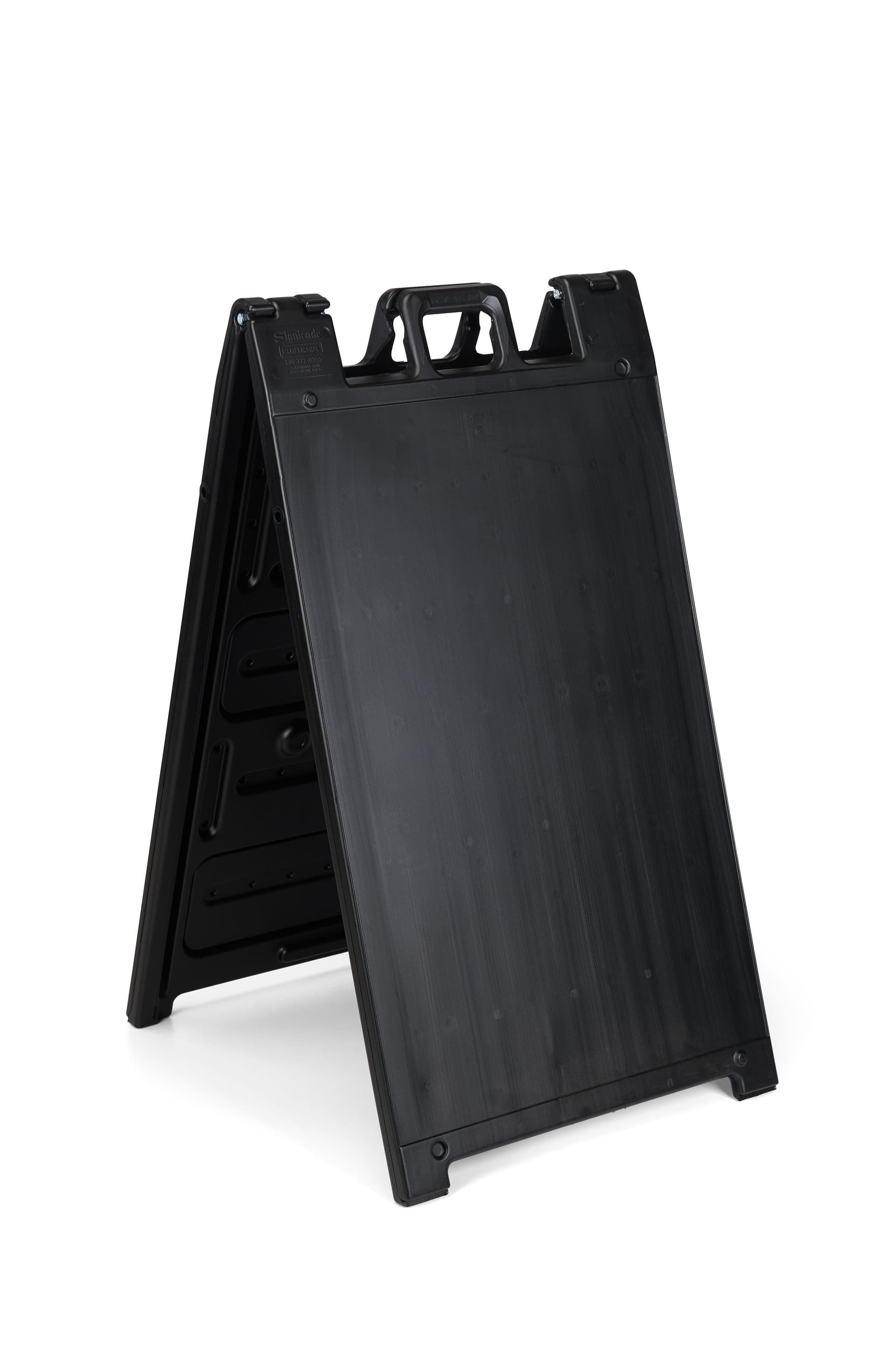 black plastic sandwich board signs