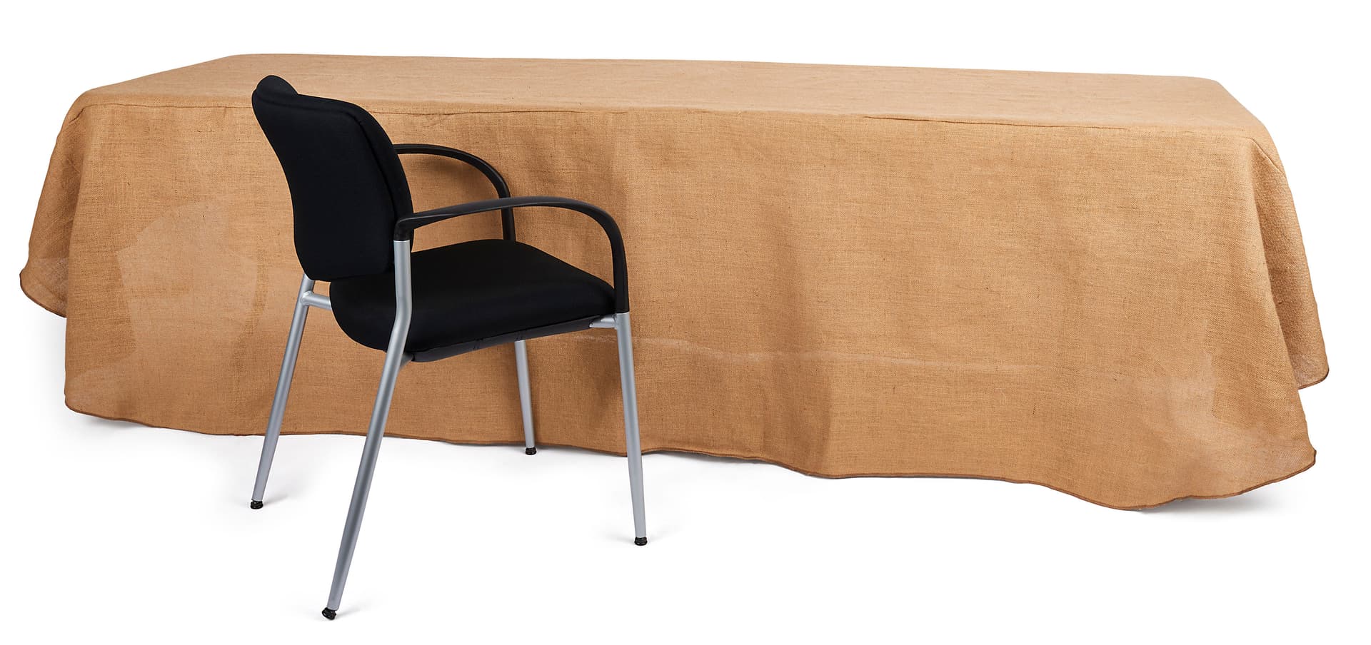 Burlap table cloth with 4 sides