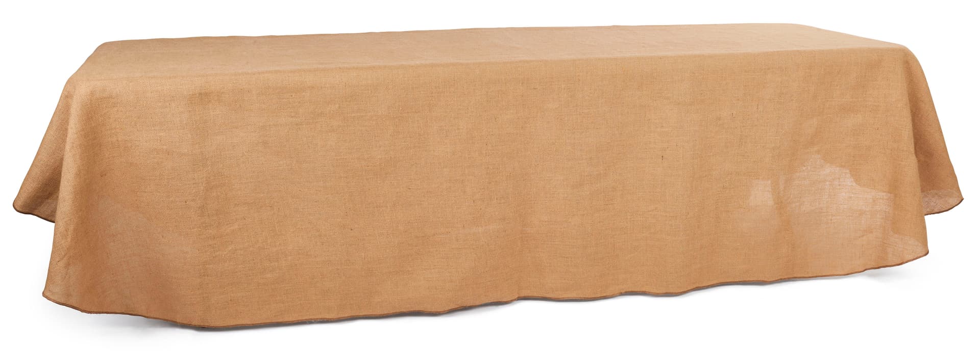 Burlap table cloth weighing 6.6 lbs