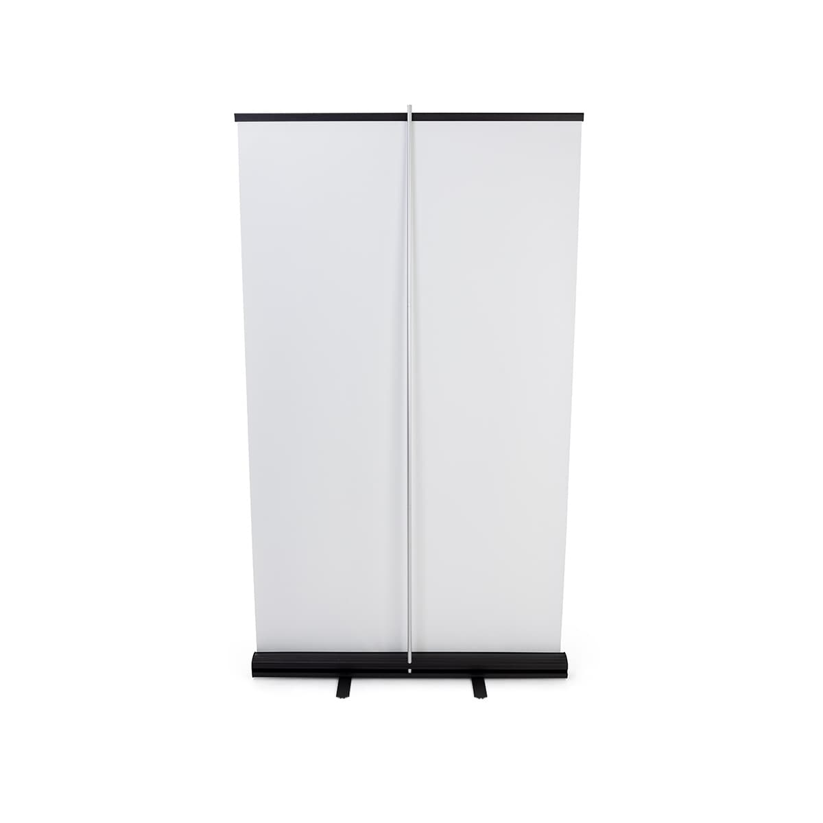 Budget narrow base retractable banner stand with full color printing 
