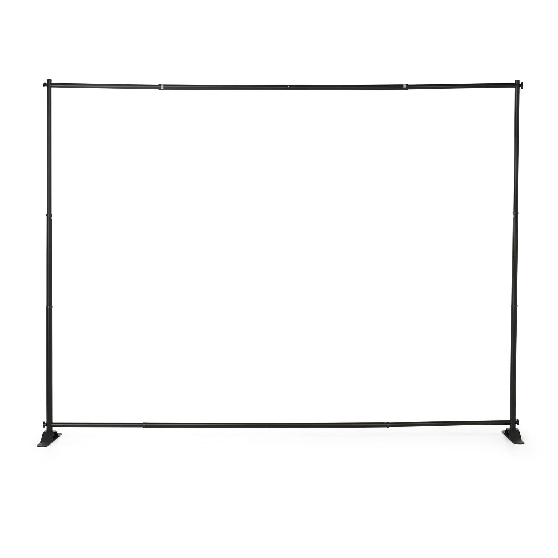 8x10 Event step and repeat backdrop black aluminum adjustable frame