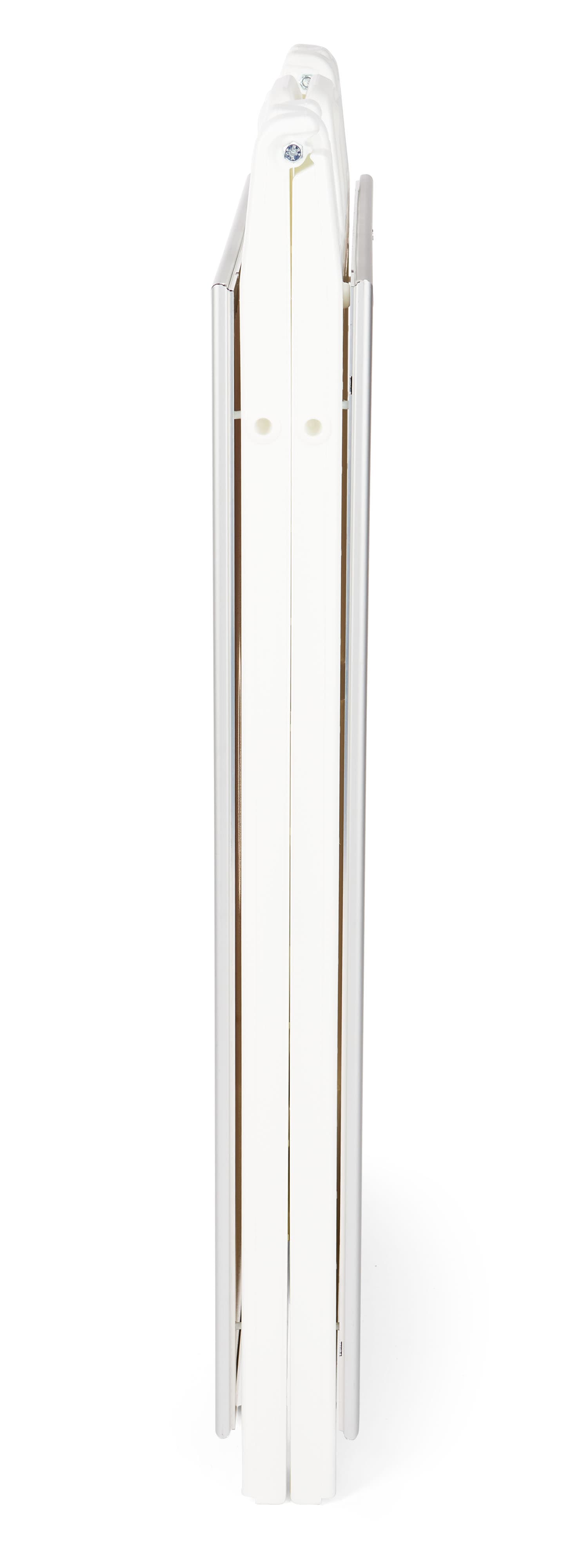 White snap open a-frame sidewalk sign with collapsible design 