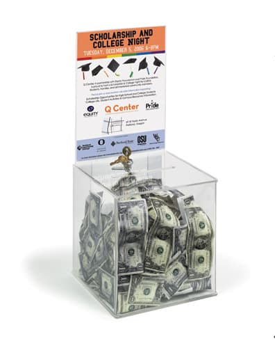 acrylic donation bin