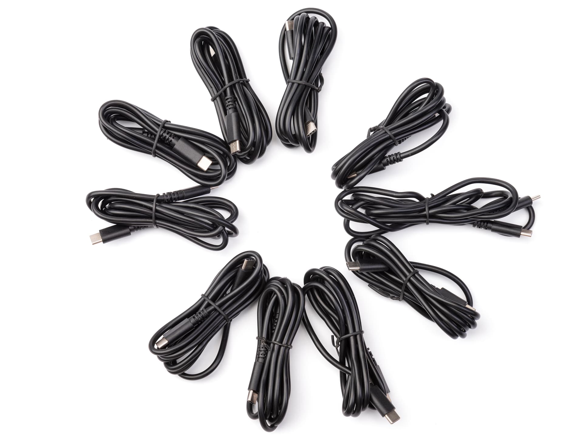 10-Pack USB-C cables with double sided connectors 