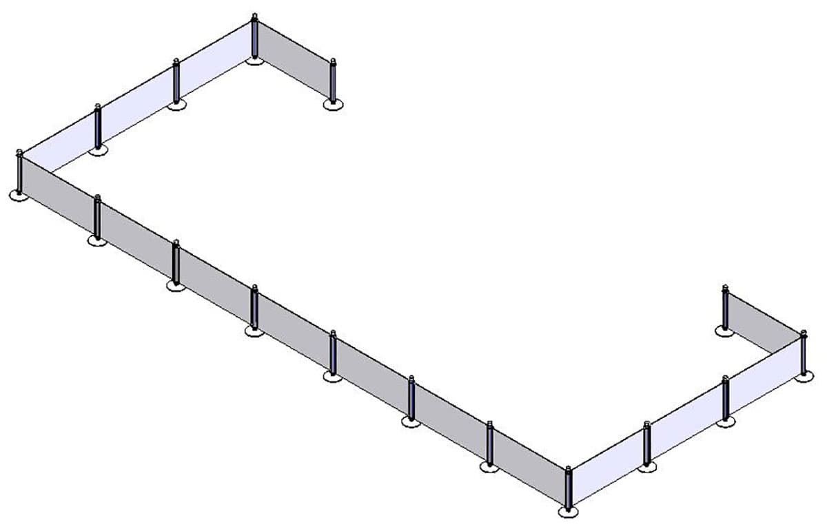 Cafe Wind Barrier with Double Sided Printing