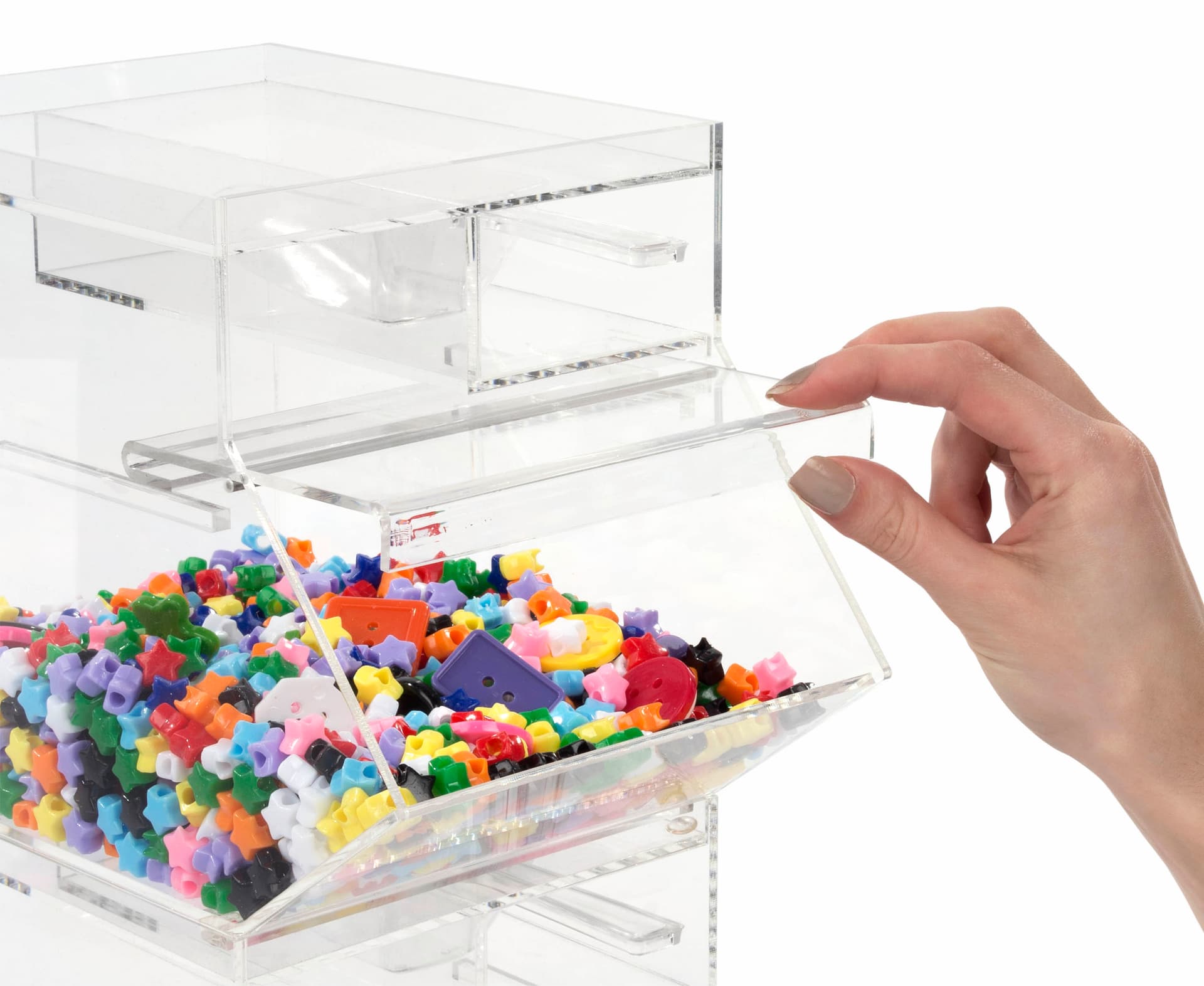 Slide In Door Plastic Candy Jar