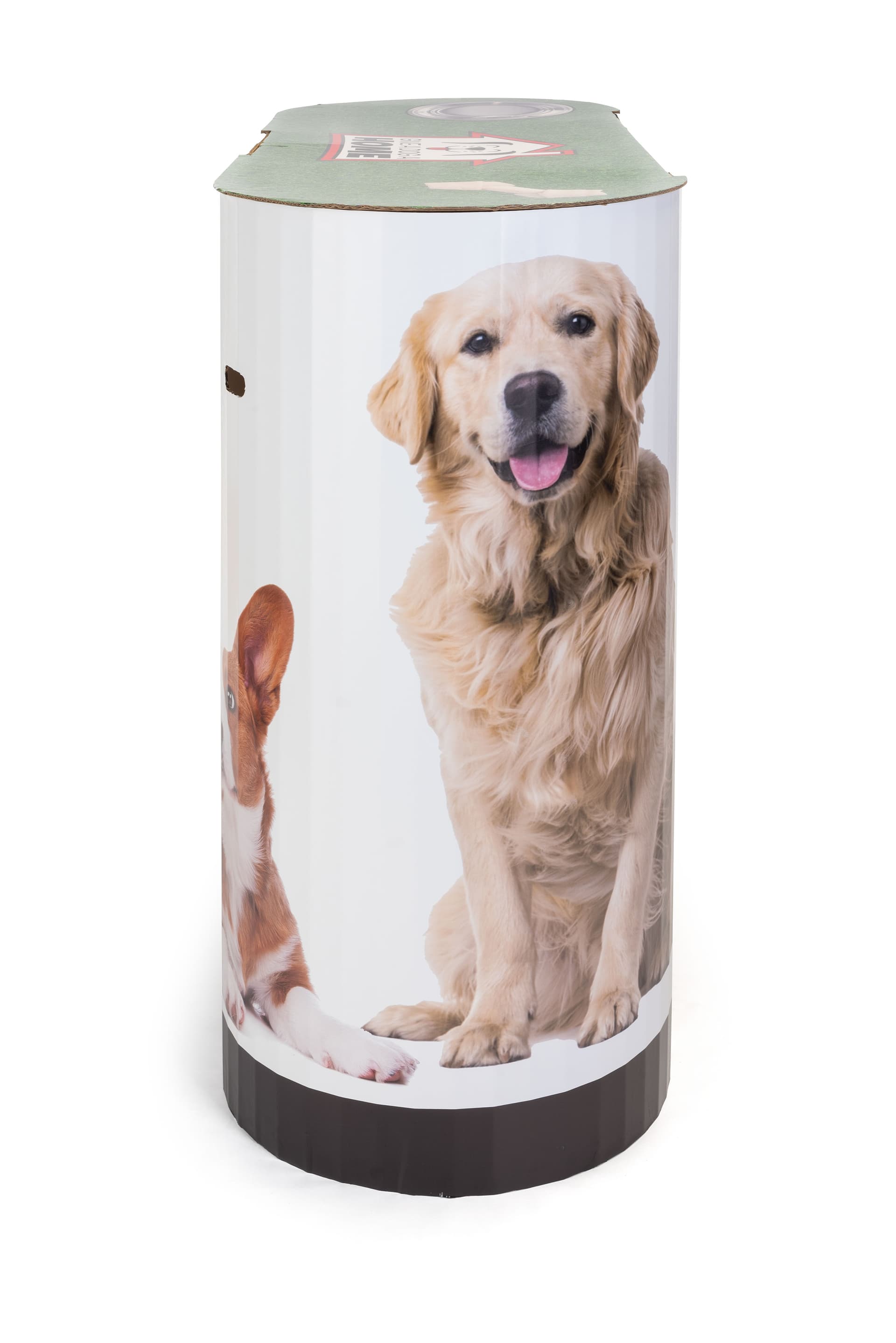 Portable cardboard booth display counter with modern looking design 
