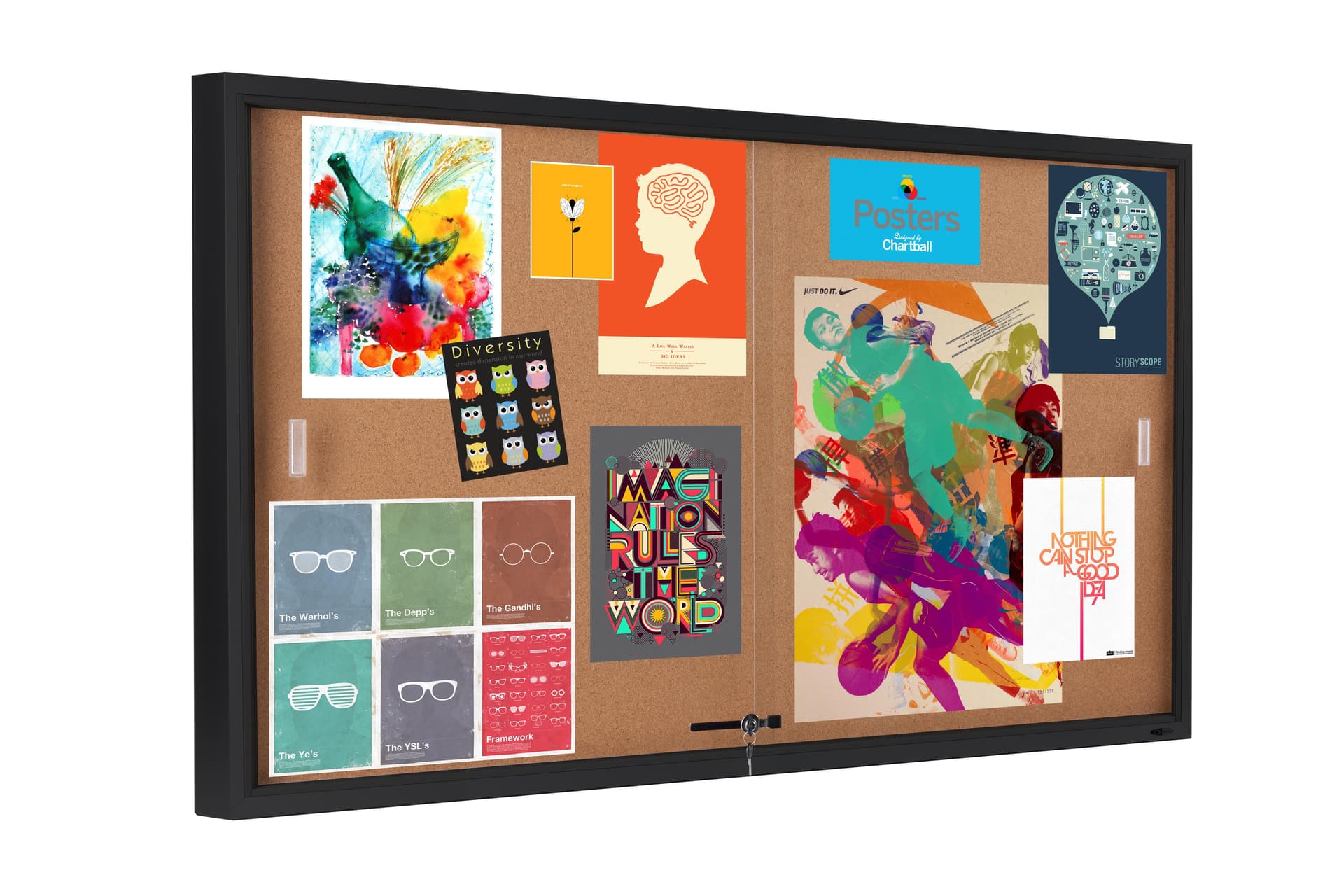enclosed bulletin boards