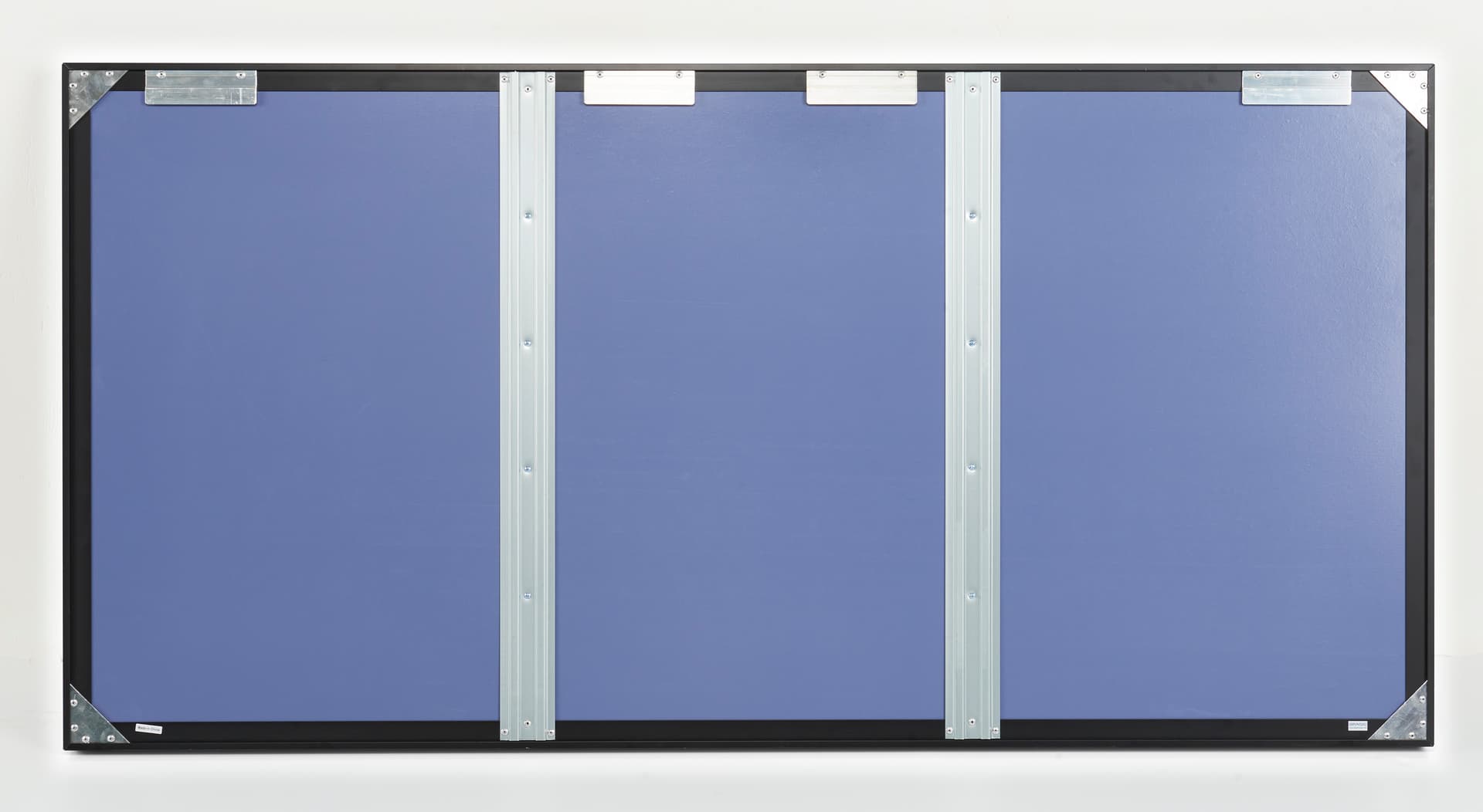 This 72 x 36 locking bulletin board has a wall mount design