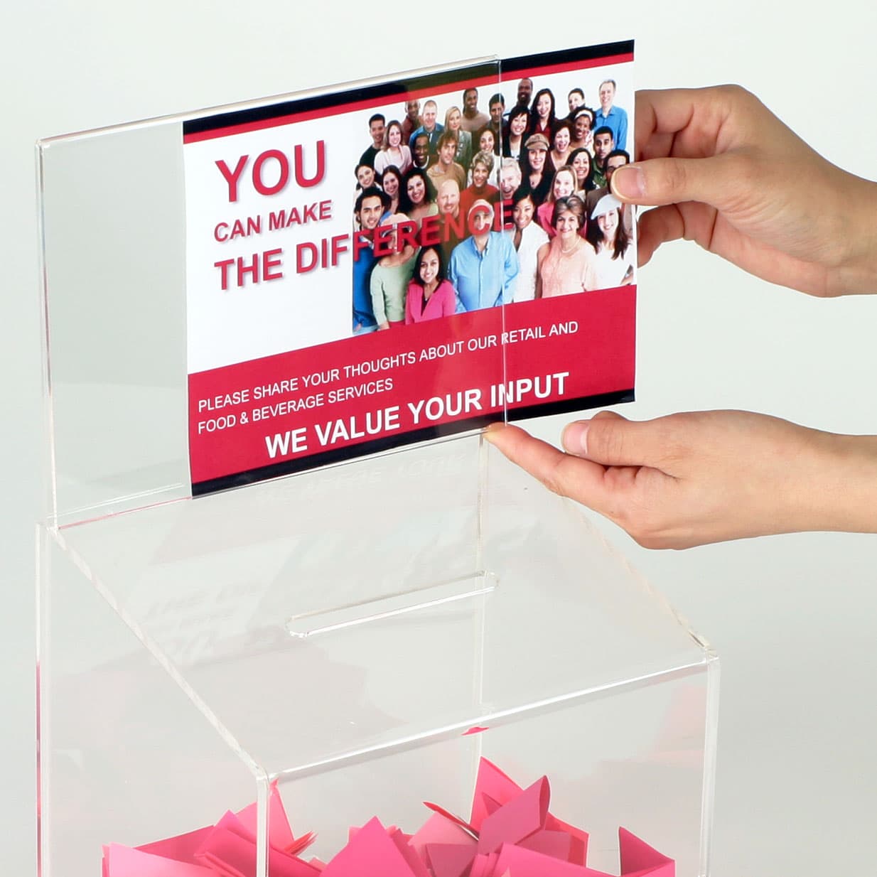 Suggestion Drop Boxes: w/ Key Lock And Sign Holder