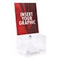Recycled Acrylic Donation Box, Lockable, 8.5 x 11 Header - Clear