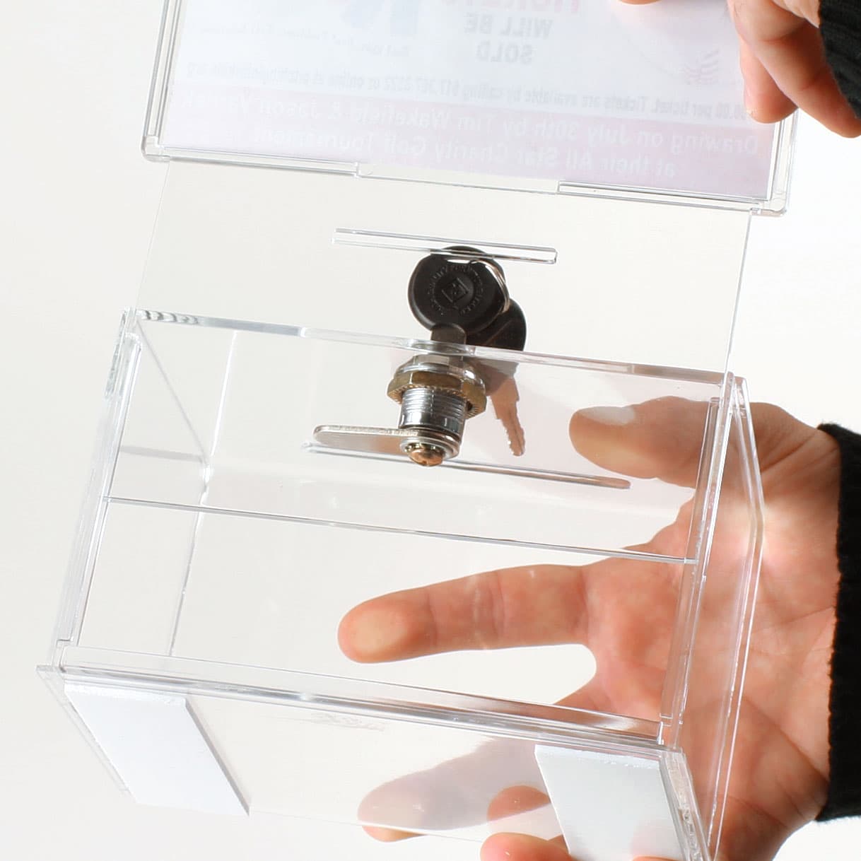 Locking Suggestion Box w/ Lock And 6" x 4" Header