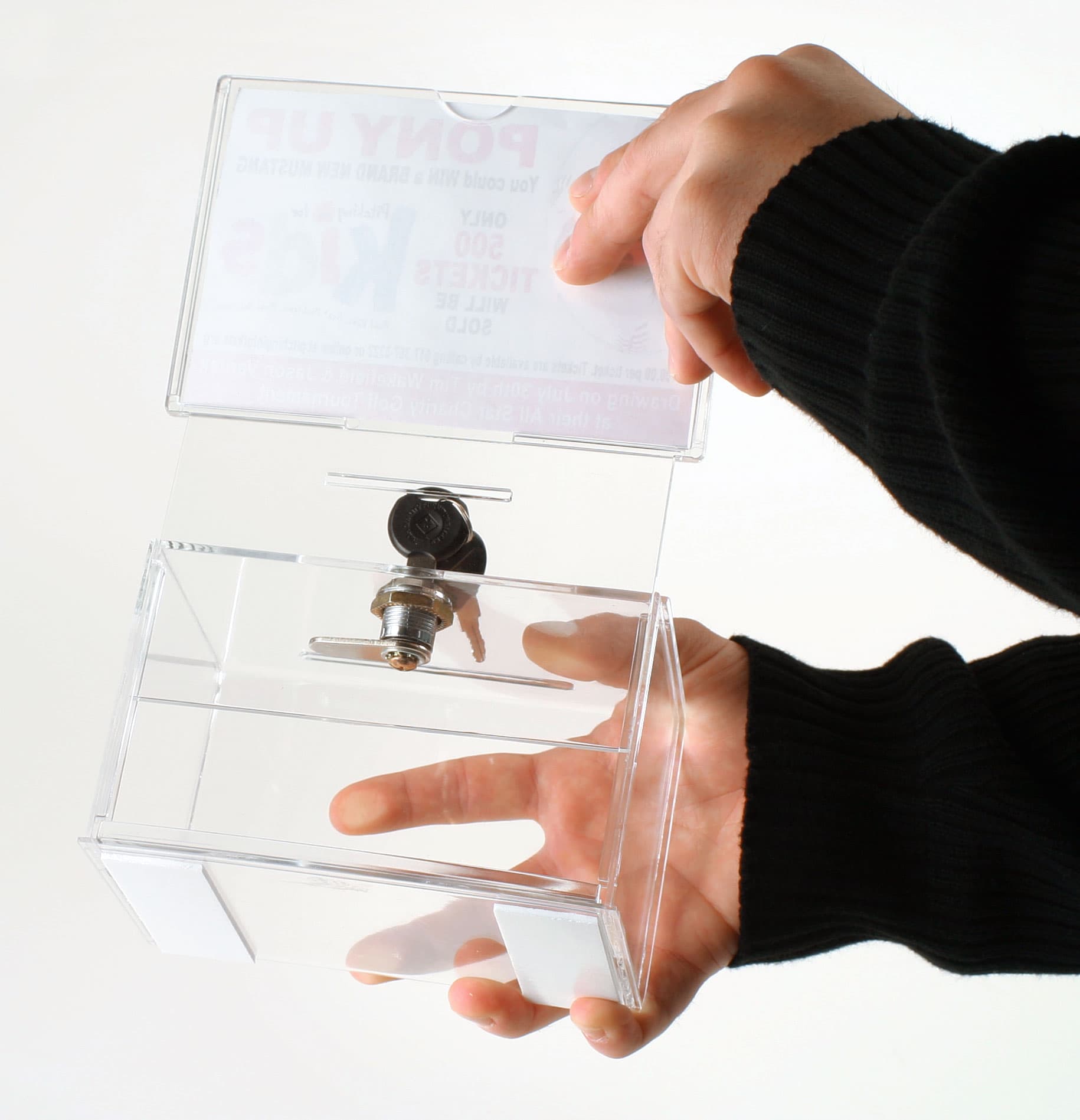 Locking Suggestion Box w/ Lock And 6" x 4" Header