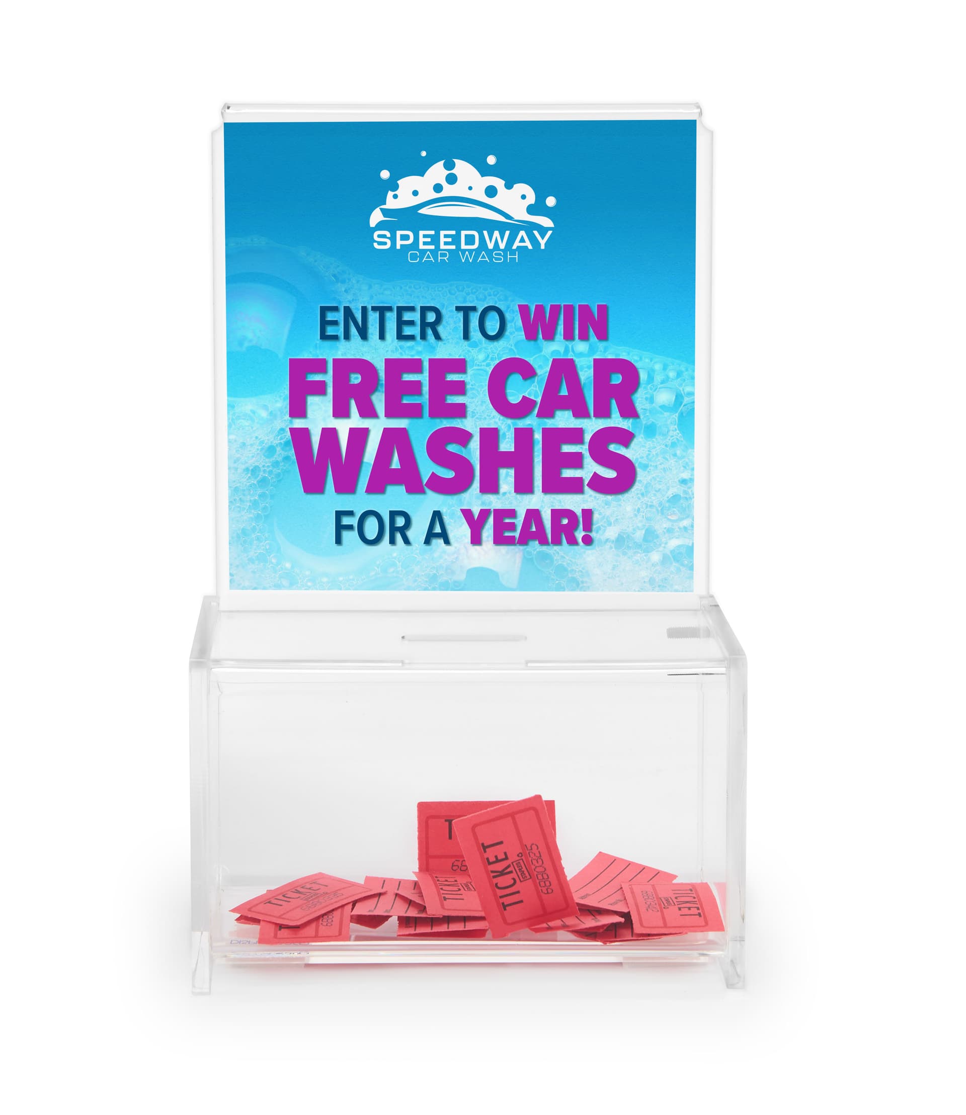 Acrylic Donation Box with 2 Keys Included