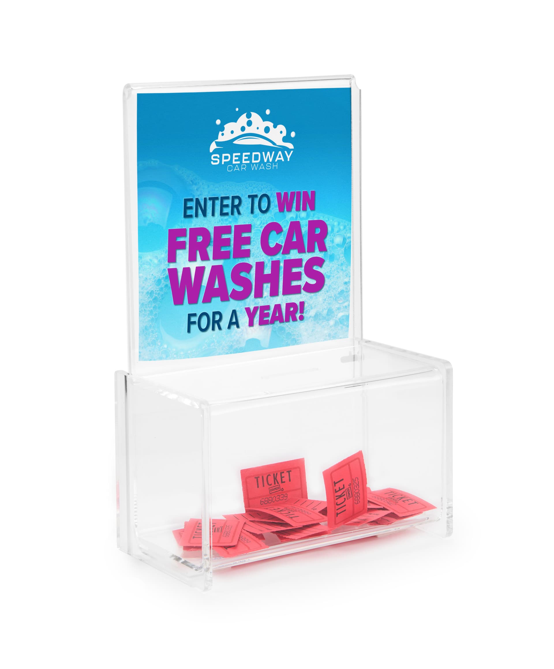 Acrylic Donation Box with Allen Key Included