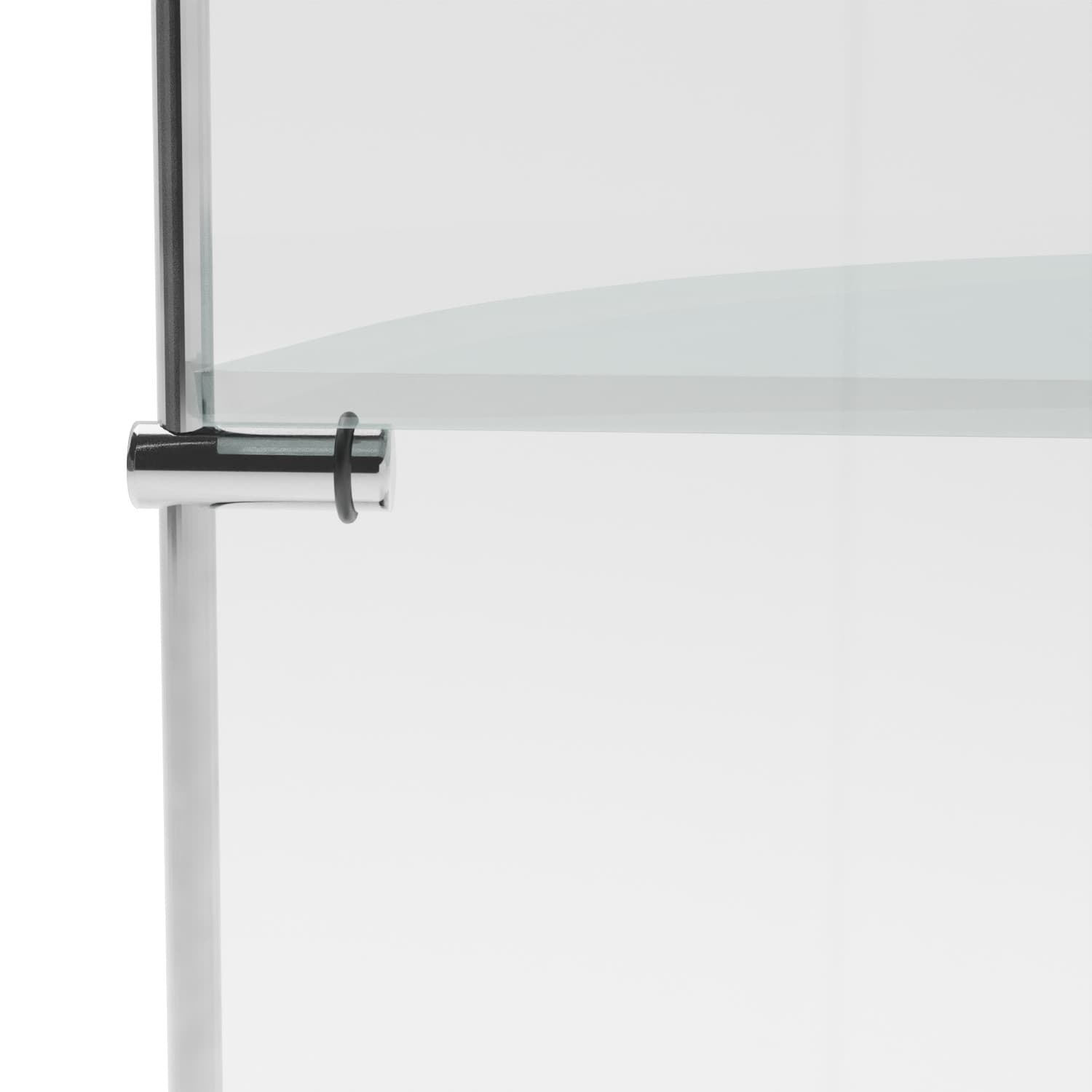 Round display case with tempered glass material 