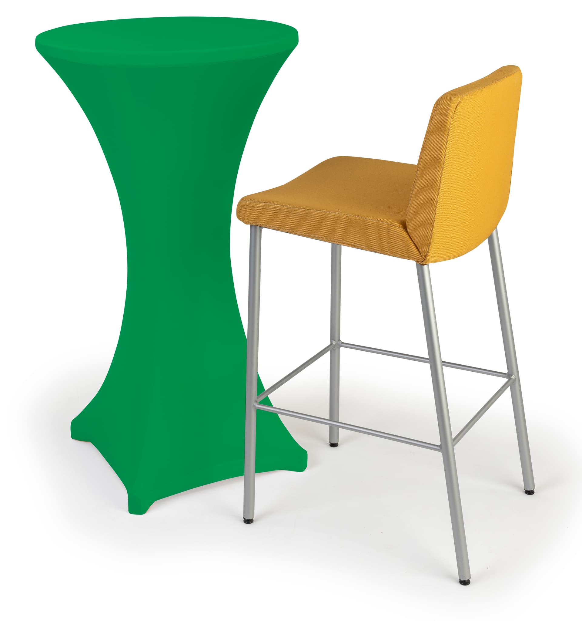 Kelly green cocktail table spandex cover with easy machine washable cleaning
