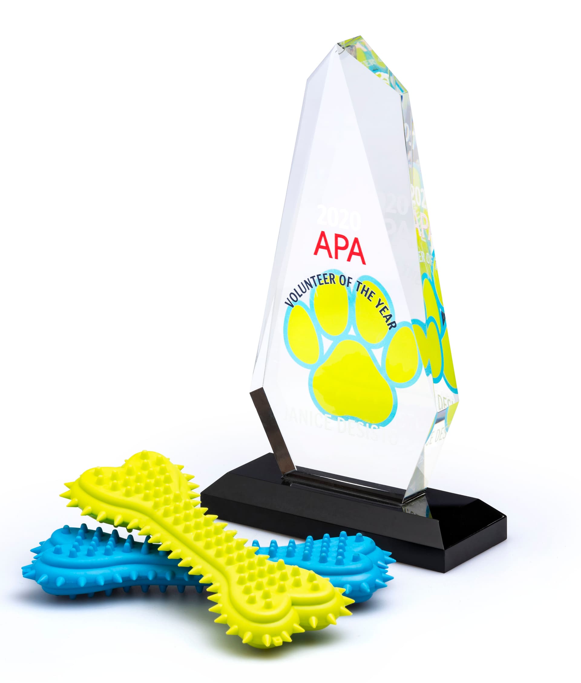 Acrylic rectangle teardrop award with full color graphics
