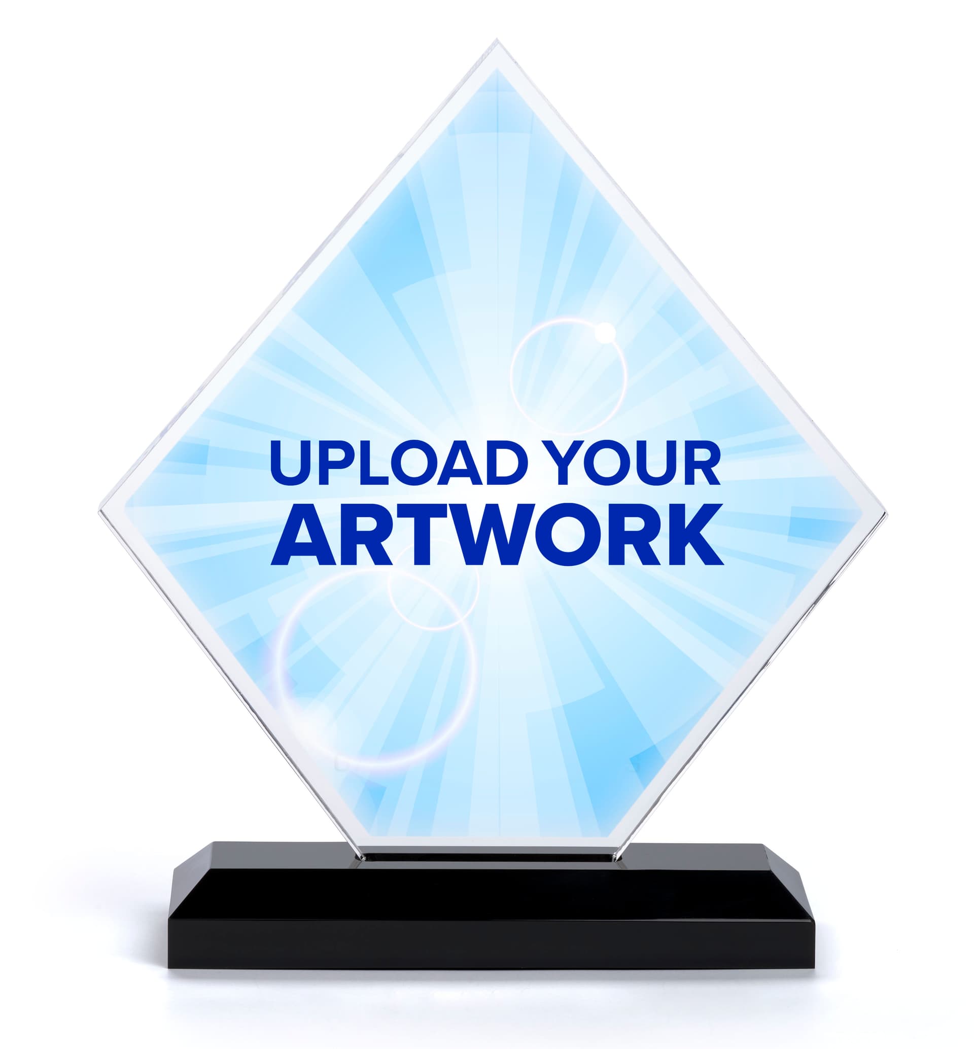 Acrylic square diamond recognition trophy