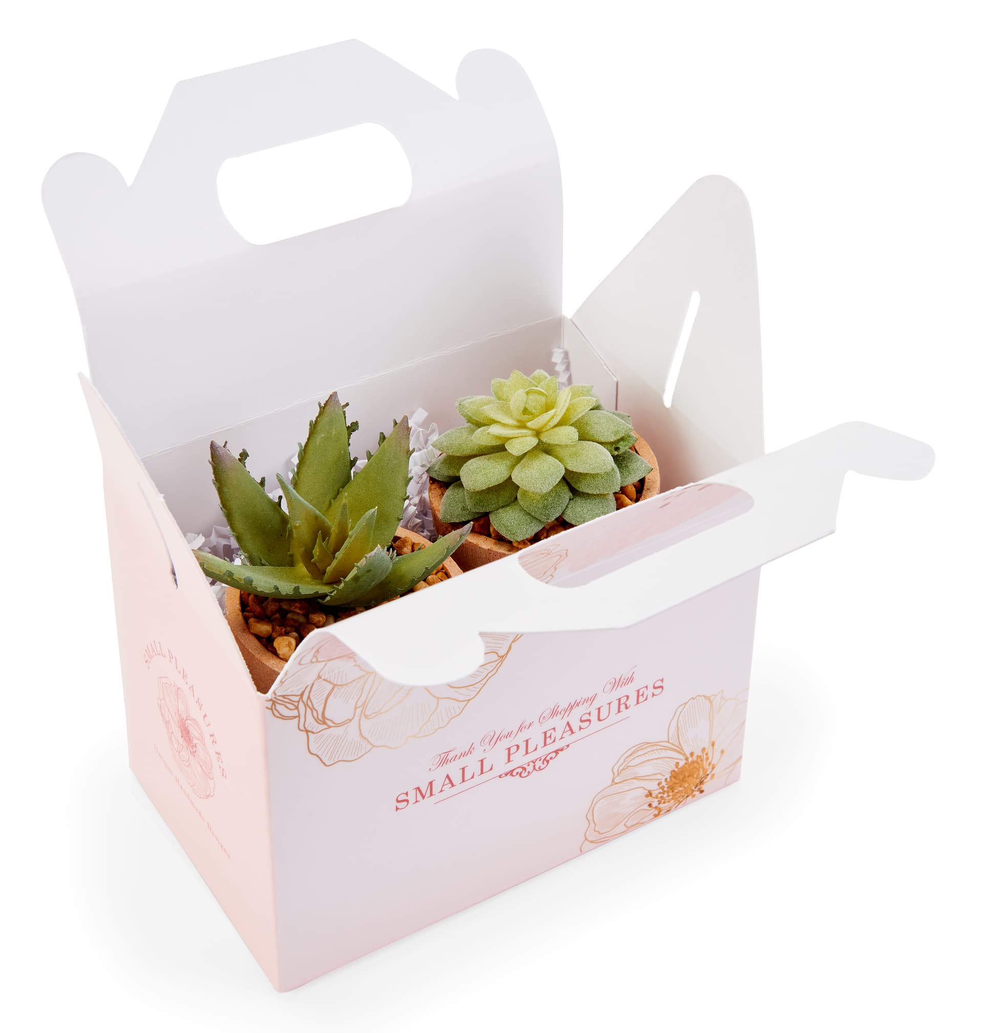 Custom gable gift boxes are pre-folded 