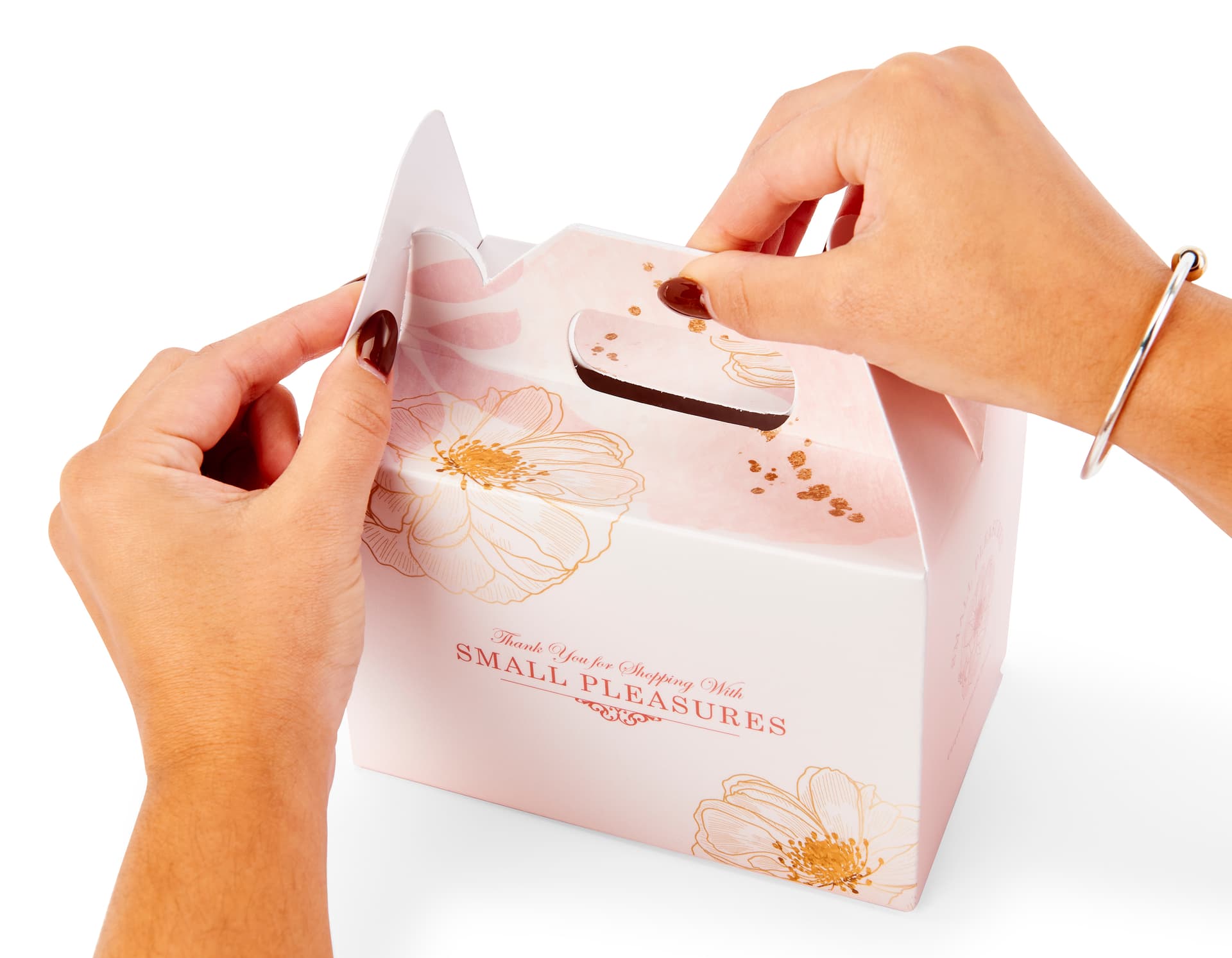 Custom gable gift boxes can be assembled within seconds 