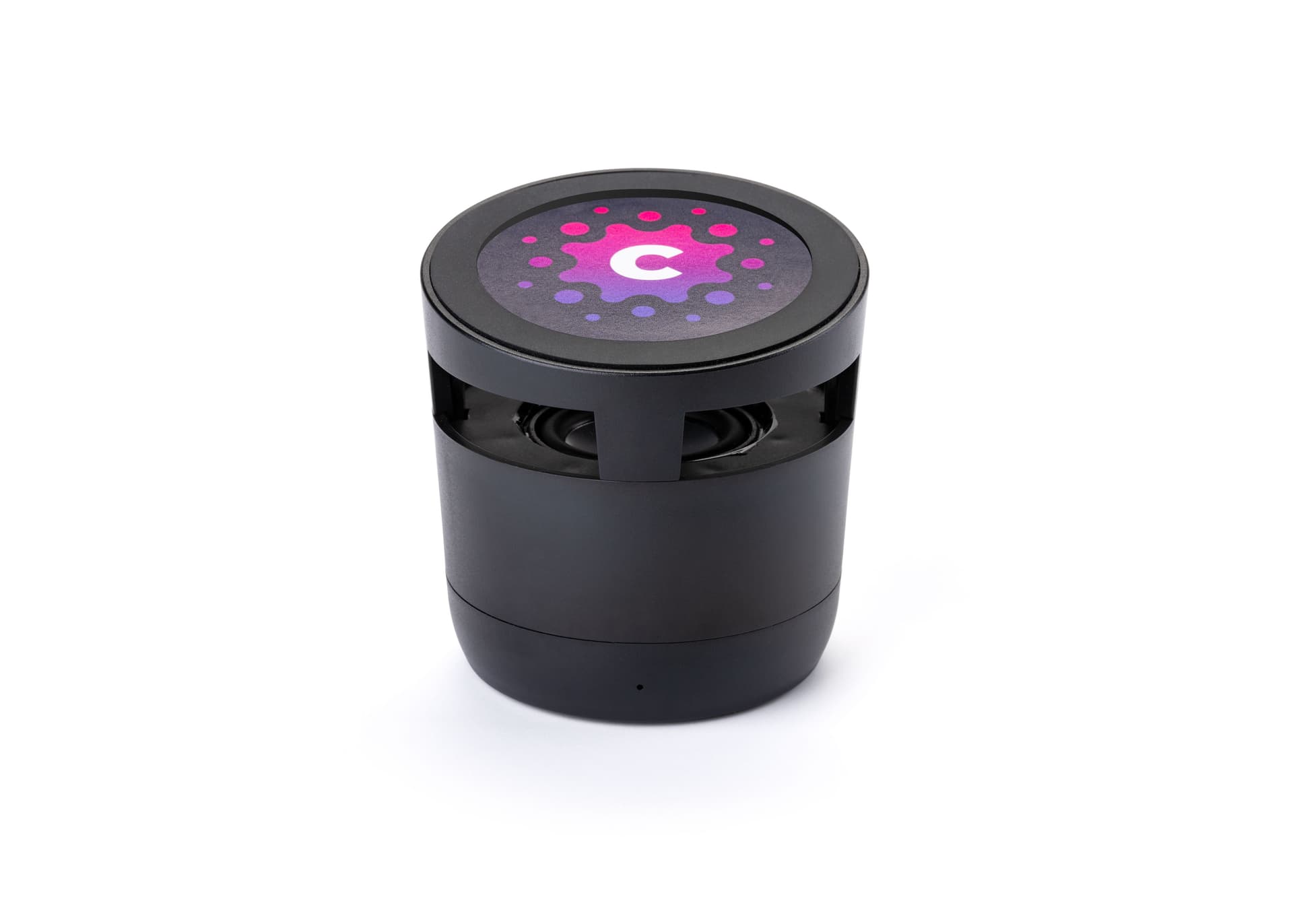 Black 3 watt wireless charging speaker